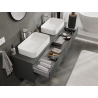 Mexen Orio mobile da bagno sotto lavabo 160 cm, 2 cassetti, grafite opaco - 91A10-16047-2-BFF66
