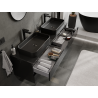 Mexen Orio meuble de salle de bain sous-lavabo 160 cm, 2 tiroirs, noir brillant - 91A10-16047-2-BFF70