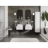 Mexen Rivel bathroom cabinet under-sink 50 cm, 1 drawer, grooved, matte white- 91A20-05023-1-BF01