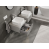Mexen Rivel mueble de baño bajo lavabo 50 cm, 1 cajón, ranurado, gris mate - 91A20-05023-1-BF62