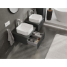 Mexen Rivel szafka łazienkowa podumywalkowa 50 cm, 1 szuflada, ryflowana , grafit mat - 91A20-05023-1-BF66