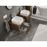 Mexen Rivel mueble de baño bajo lavabo 50 cm, 1 cajón, ranurado, nogal - 91A20-05023-1-BF86