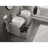 Mexen Rivel ormarić za kupaonicu ispod umivaonika 50 cm, 1 ladica, rebrasta, siva mat - 91A20-05047-1-BF62