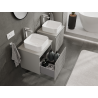 Mexen Rivel szafka łazienkowa podumywalkowa 50 cm, 1 szuflada, ryflowana , szara mat - 91A20-05047-1-BF62
