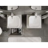Mexen Rivel bathroom cabinet for washbasin 50 cm, 1 drawer, grooved, grey matte - 91A20-05047-1-BF62