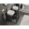 Mexen Rivel meuble salle de bain sous-lavabo 50 cm, 1 tiroir, rainuré, graphite mat - 91A20-05047-1-BF66