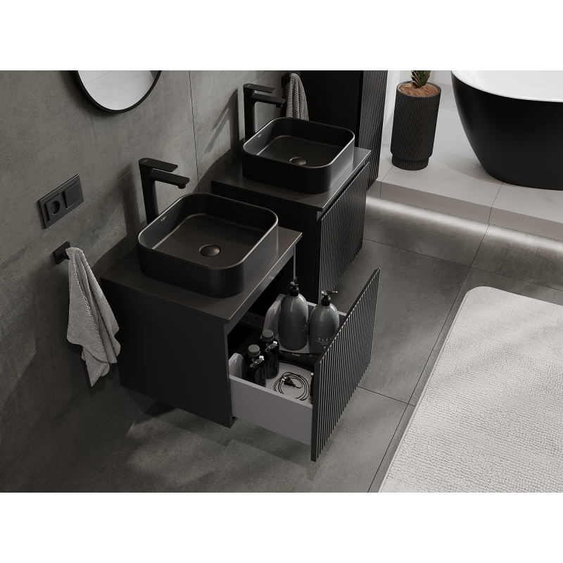 Mexen Rivel ντουλάπι μπάνιου κάτω από τον νιπτήρα 50 εκ., 1 συρτάρι, αχυρωτό,