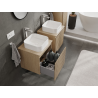Mexen Rivel bathroom cabinet for a washbasin 50 cm, 1 drawer, fluted, oak - 91A20-05047-1-BF81