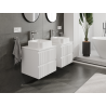 Mexen Rivel gabinete de baño debajo del lavabo 50 cm, 2 cajones, ranurado, blanco mate - 91A20-05047-2-BFF01