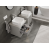 Mexen Rivel bathroom cabinet for washbasin 50 cm, 2 drawers, grooved, grey matte - 91A20-05047-2-BFF62
