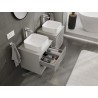 Mexen Rivel mueble de baño para lavabo de 50 cm, 2 cajones, ranurado, gris mate - 91A20-05047-2-BFF62