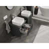 Mexen Rivel szafka łazienkowa podumywalkowa 50 cm, 2 szuflady, ryflowana , grafit mat - 91A20-05047-2-BFF66
