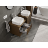 Mexen Rivel mueble de baño bajo lavabo 50 cm, 2 cajones, ranurado, nogal - 91A20-05047-2-BFF86