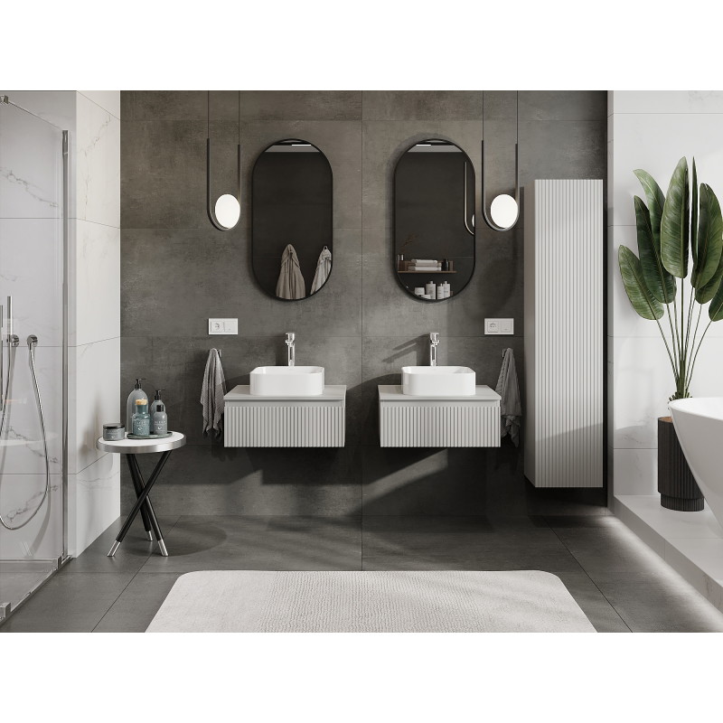 Mexen Rivel vannitoakapp valamu alune 60 cm, 1 sahtel, sooniline, hall matt - 91A20-06023-1-BF62