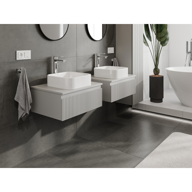Mexen Rivel vannitoakapp valamu alune 60 cm, 1 sahtel, sooniline, hall matt - 91A20-06023-1-BF62