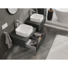 Mexen Rivel kupaonski ormarić za umivaonik 60 cm, 1 ladica, s utorima, grafit mat - 91A20-06023-1-BF66