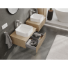 Mexen Rivel bathroom cabinet under sink 60 cm, 1 drawer, grooved, oak - 91A20-06023-1-BF81