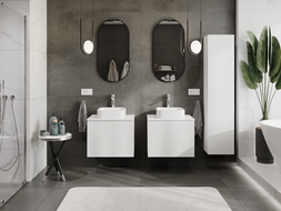 Mexen Rivel gabinete de baño bajo lavabo 60 cm, 1 cajón, ranurado, blanco mate - 91A20-06047-1-BF01