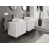 Mexen Rivel ormarić za kupaonicu ispod umivaonika 60 cm, 1 ladica, rebrasta, bijela mat - 91A20-06047-1-BF01