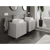 Mexen Rivel bathroom cabinet 60 cm, 1 drawer, fluted, matte grey - 91A20-06047-1-BF62