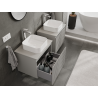 Mexen Rivel mueble de baño bajo lavabo de 60 cm, 1 cajón, acanalado, gris mate - 91A20-06047-1-BF62