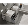 Mexen Rivel szafka łazienkowa podumywalkowa 60 cm, 1 szuflada, ryflowana , szara mat - 91A20-06047-1-BF62