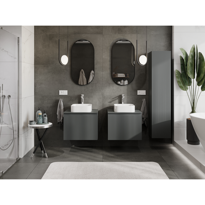 Mexen Rivel ντουλάπι μπάνιου κάτω από νιπτήρα 60 εκ., 1 συρτάρι, αυλακωτό,