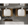Mexen Rivel szafka łazienkowa podumywalkowa 60 cm, 1 szuflada, ryflowana , orzech - 91A20-06047-1-BF86