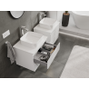 Mexen Rivel bathroom cabinet for under washbasin 60 cm, 2 drawers, grooved, white matt - 91A20-06047-2-BFF01