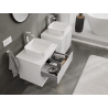 Mexen Rivel mueble de baño bajo lavabo de 60 cm, 2 cajones, acanalado, blanco mate - 91A20-06047-2-BFF01