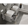 Mexen Rivel 60 cm Under-Sink Bathroom Cabinet, 2 Drawers, Fluted, Matte Grey - 91A20-06047-2-BFF62