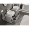 Mexen Rivel szafka łazienkowa podumywalkowa 60 cm, 2 szuflady, ryflowana , szara mat - 91A20-06047-2-BFF62