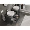 Mexen Rivel bathroom cabinet for washbasin 60 cm, 2 drawers, fluted, matte graphite - 91A20-06047-2-BFF66