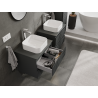 Mexen Rivel mueble de baño debajo del lavabo 60 cm, 2 cajones, ranurado, grafito mate - 91A20-06047-2-BFF66