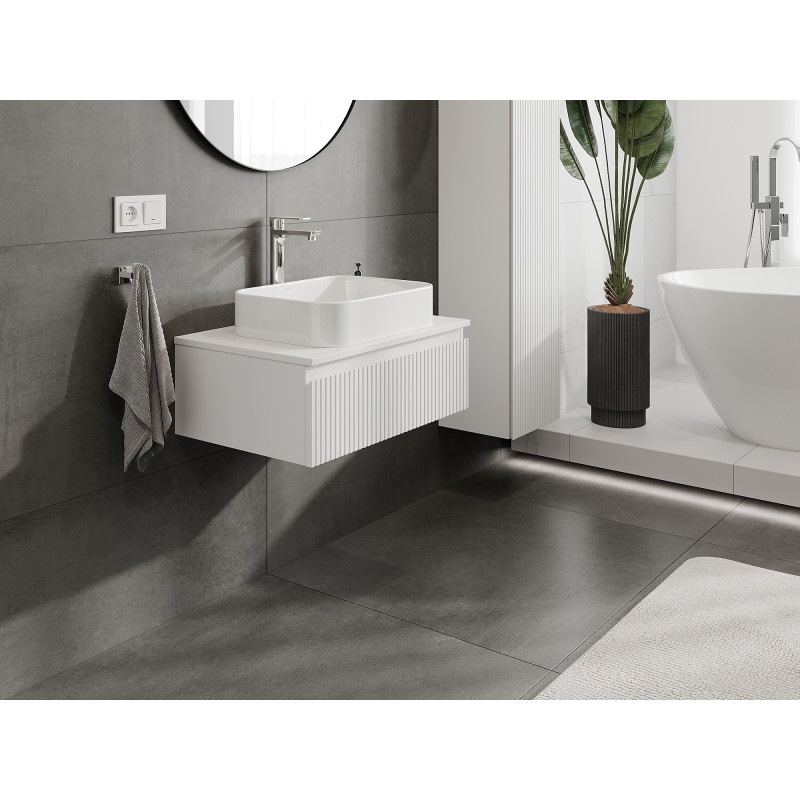 Mexen Rivel vannitoa valamualune kapp 70 cm, 1 sahtel, sooneline, valge matt - 91A20-07023-1-BF01