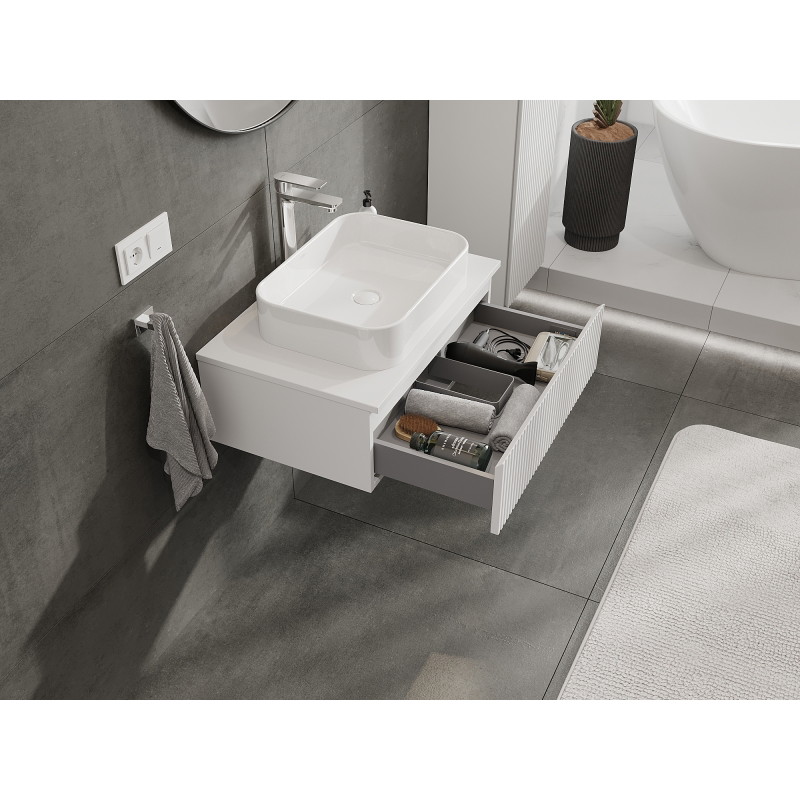 Mexen Rivel vannitoa valamualune kapp 70 cm, 1 sahtel, sooneline, valge matt - 91A20-07023-1-BF01
