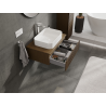 Mexen Rivel bathroom cabinet under sink 70 cm, 1 drawer, grooved, walnut - 91A20-07023-1-BF86