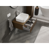 Mexen Rivel szafka łazienkowa podumywalkowa 70 cm, 1 szuflada, ryflowana , orzech - 91A20-07023-1-BF86