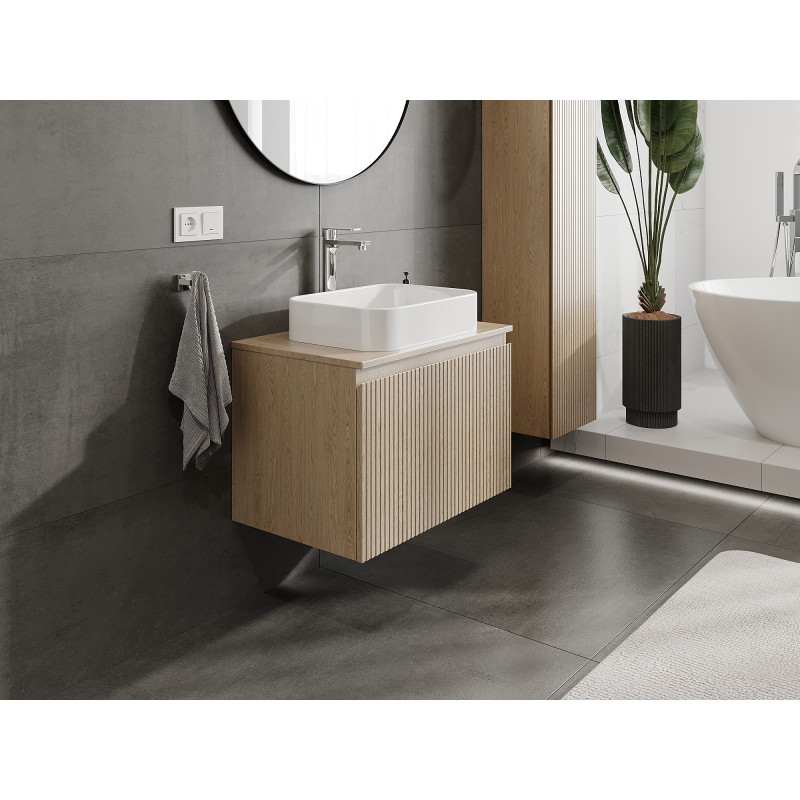 Mexen Rivel vannitoakapp valamu all 70 cm, 1 sahtel, sooneline, tamm - 91A20-07047-1-BF81