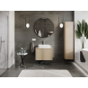 Mexen Rivel 70 cm Bathroom Cabinet, 1 Drawer, Fluted, Oak - 91A20-07047-1-BF81
