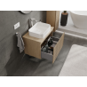 Mexen Rivel 70 cm Bathroom Cabinet, 1 Drawer, Fluted, Oak - 91A20-07047-1-BF81