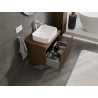 Mexen Rivel bathroom cabinet under sink 70 cm, 1 drawer, fluted, walnut - 91A20-07047-1-BF86