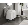 Mexen Rivel bathroom cabinet under sink 70 cm, 2 drawers, fluted, white matte - 91A20-07047-2-BFF01
