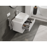 Mexen Rivel bathroom cabinet under sink 70 cm, 2 drawers, fluted, white matte - 91A20-07047-2-BFF01