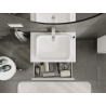 Mexen Rivel bathroom cabinet under sink 70 cm, 2 drawers, fluted, white matte - 91A20-07047-2-BFF01