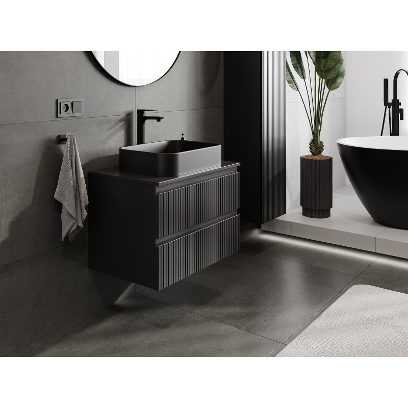 Mexen Rivel ντουλάπι μπάνιου κάτω από τον νιπτήρα 70 cm, 2 συρτάρια, ραβδωτό,