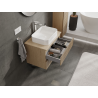 Mexen Rivel mueble de baño bajo lavabo de 70 cm, 2 cajones, ranurado, roble - 91A20-07047-2-BFF81