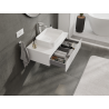 Mexen Rivel bathroom cabinet for washbasin 80 cm, 1 drawer, grooved, white matte - 91A20-08023-1-BF01
