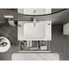 Mexen Rivel mueble de baño bajo lavabo 80 cm, 1 cajón, acanalado, blanco mate - 91A20-08023-1-BF01