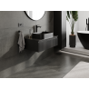 Mexen Rivel bathroom vanity unit 80 cm, 1 drawer, fluted, black matte - 91A20-08023-1-BF71